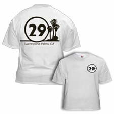 White T-Shirt with black 29 Palms logo