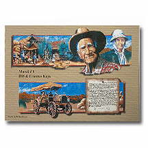 Mural postcard Bill and Frances Keys